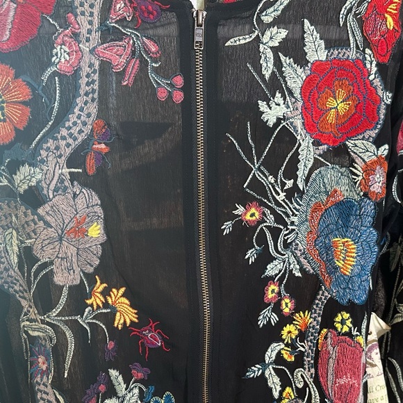 ARATTA BELLEZZA EMBROIDERED JACKET MESH SHEER SMALL - Picture 2 of 5